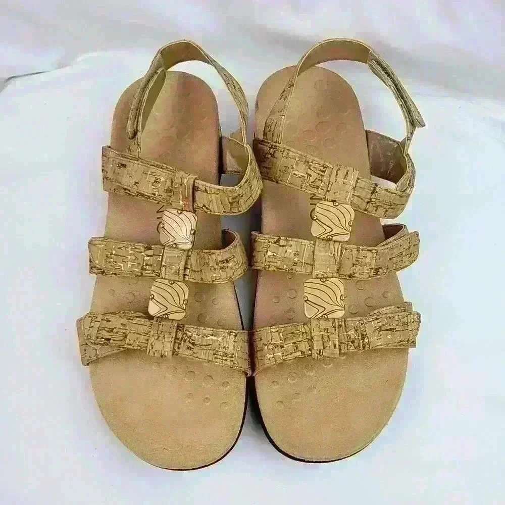 Vionic Amber Tan Cork Sandal sz 10 - Picture 4 of 14